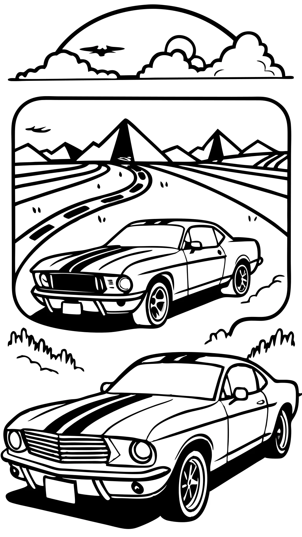 mustang coloring pages